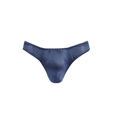 Perizoma Uomo Navale in Raso Nero e Blu Navy – Comfort e Seduzione